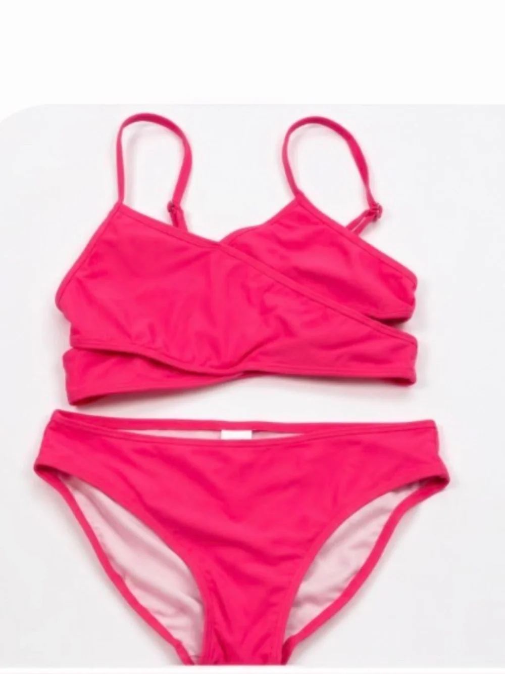 Okami Neon Pink Bikini Set - Size 14 Girls NWOT